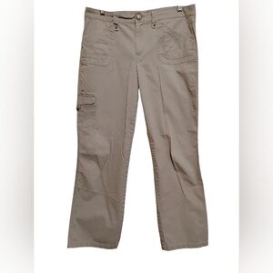 GLORIA VANDERBILT Women's Tan Cargo Pants Corduroy Texture 98%Cotton 2%Spandex 8